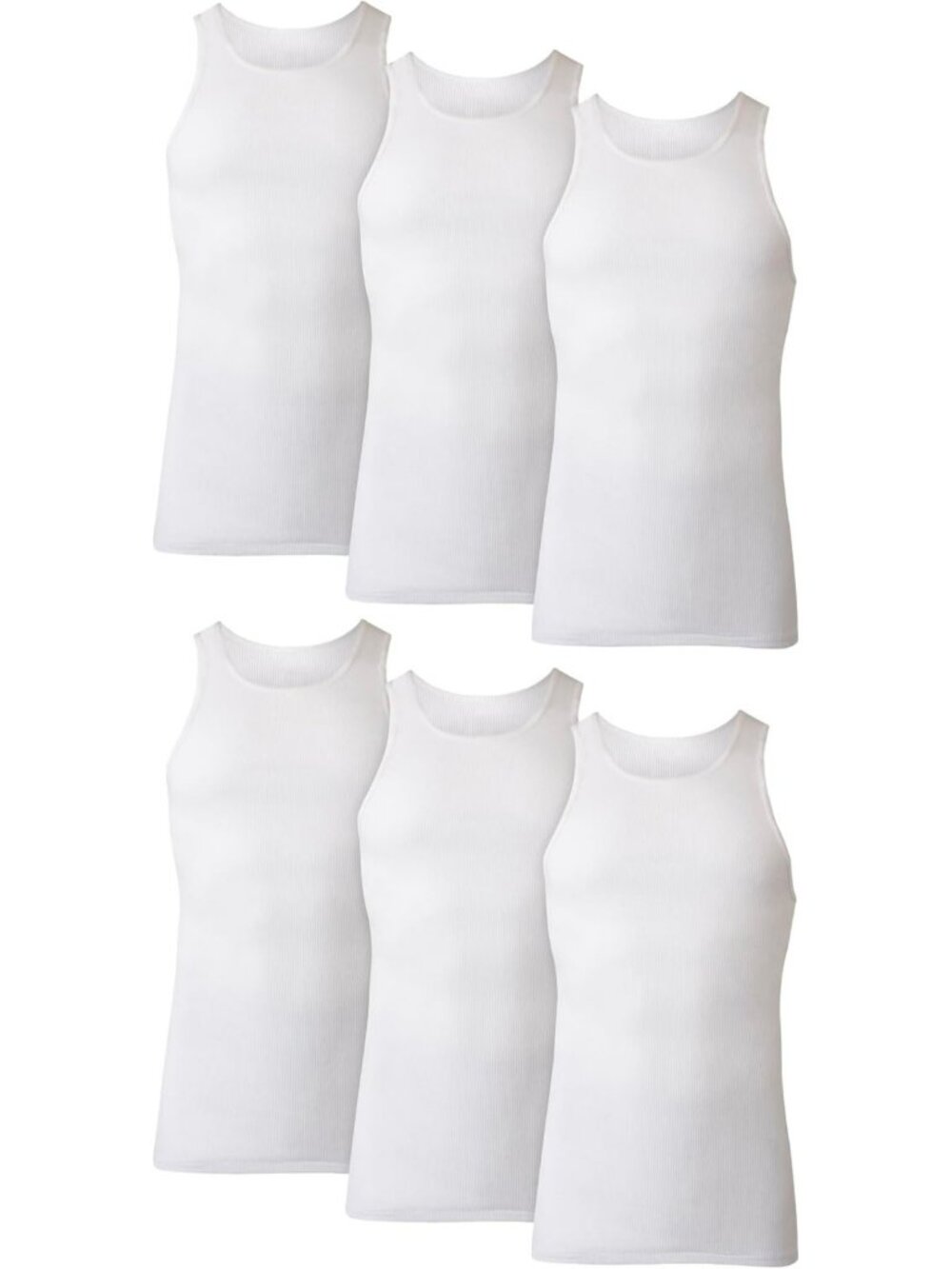 Men's Cotton Tank Undershirt Multi-Pack, Moisture-Wicking, Breathable